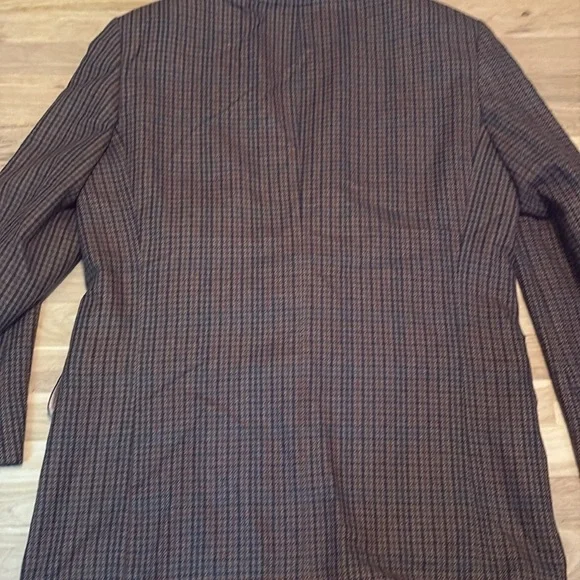 Vintage Oscar de la Renta Tan Wool Cashmere Blend Satin Lined Blazer Men’s 42L